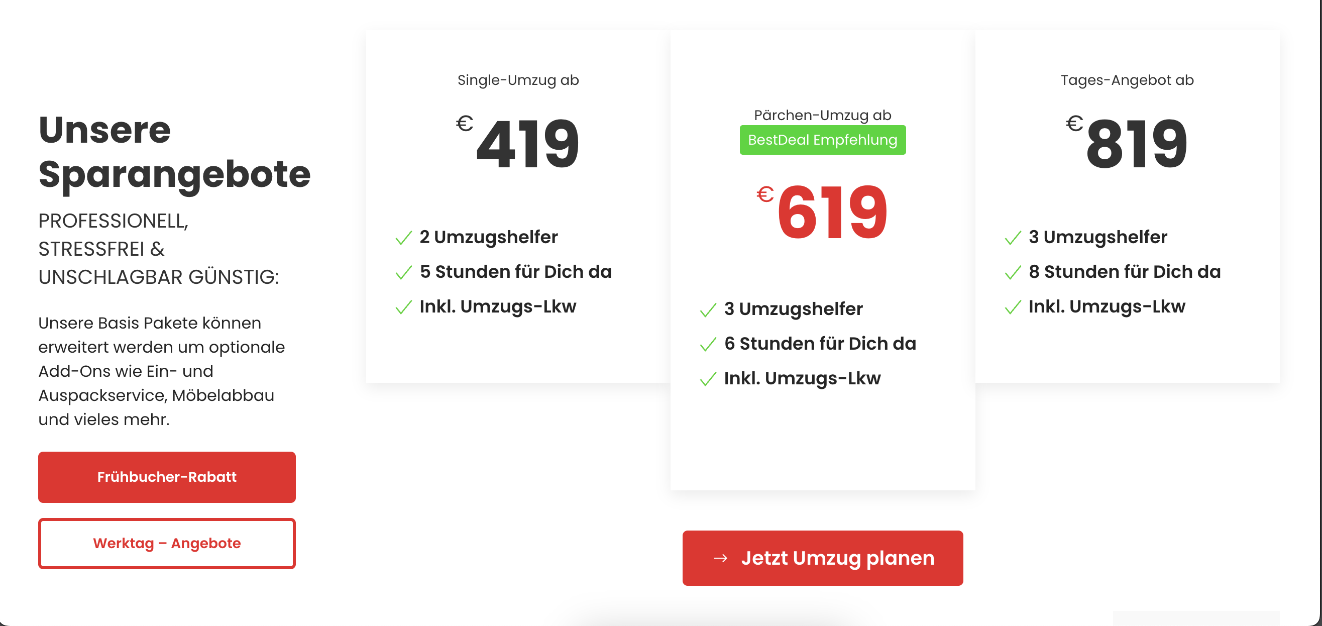 Umzugsunternehmen BestDeal aus Frankfurt